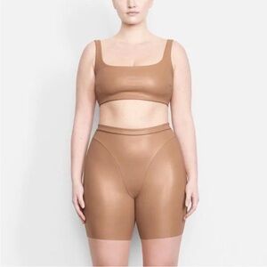 SKIMS Faux Leather Biker Shorts NWT